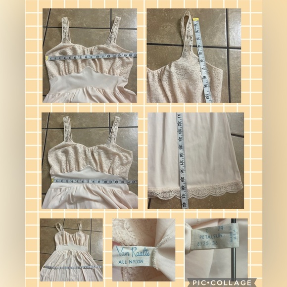 Vintage Soft Pink Lace Nightgown by Van Raalte Elegant Retro Sleepwear Size 36 - Picture 3 of 11